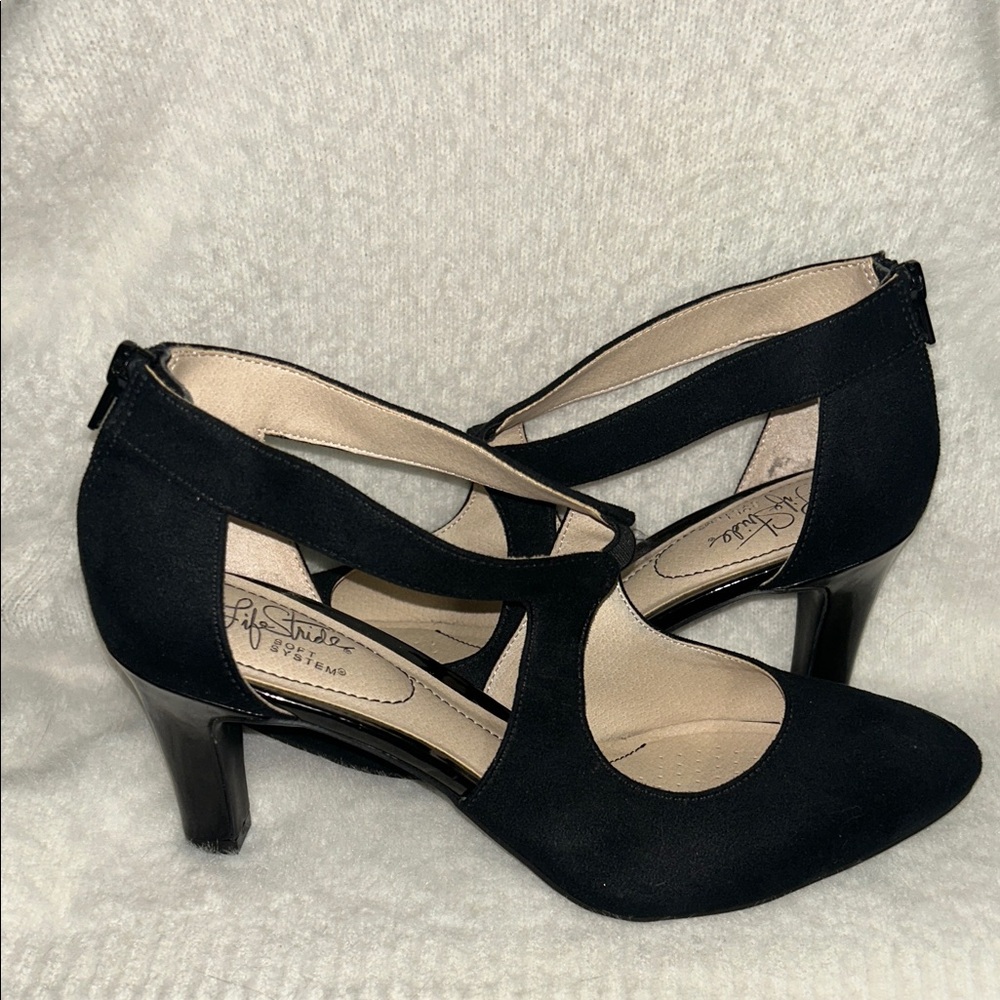 Black Suede Women's Heels